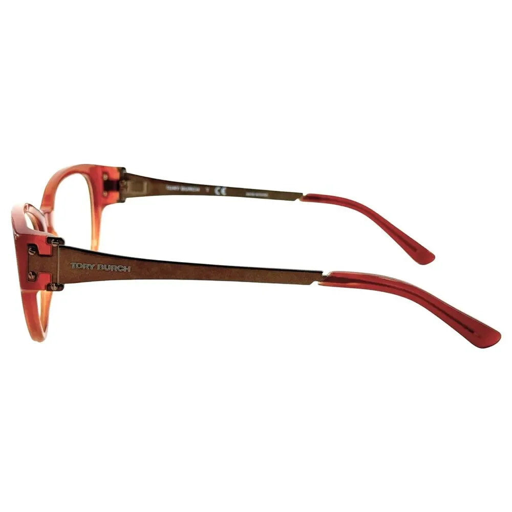 Tory Burch TY2077 Womens Plastic Eyeglass Frame 1678 Milky Amber 53-16